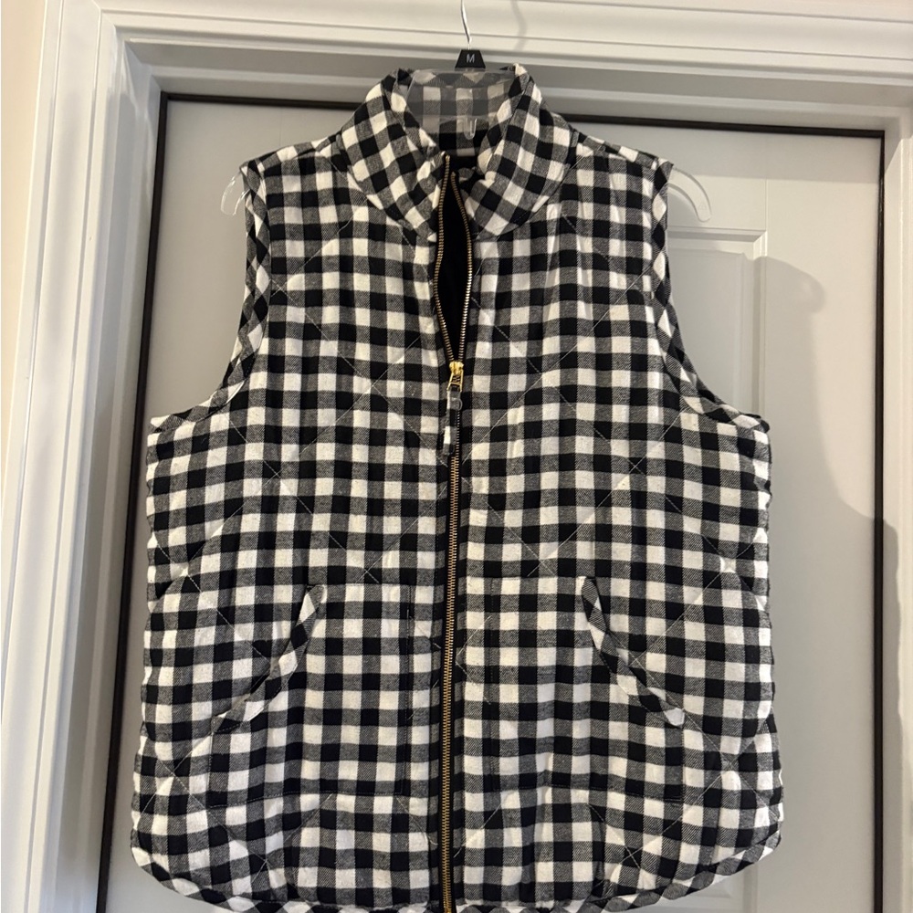 Black and White Checkered Vest